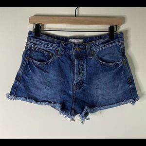 Free People Button Fly Jeans Shorts Size 26